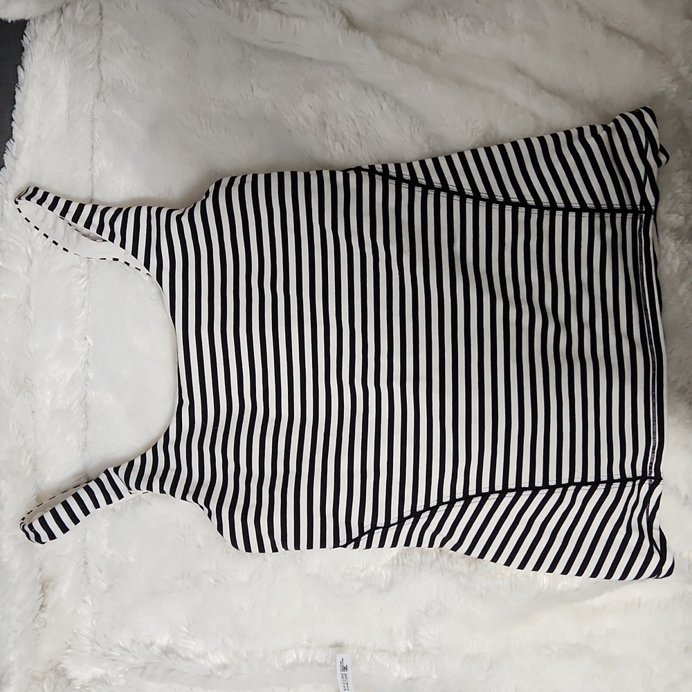 LULULEMON striped tank with built in sports bra. Size 10